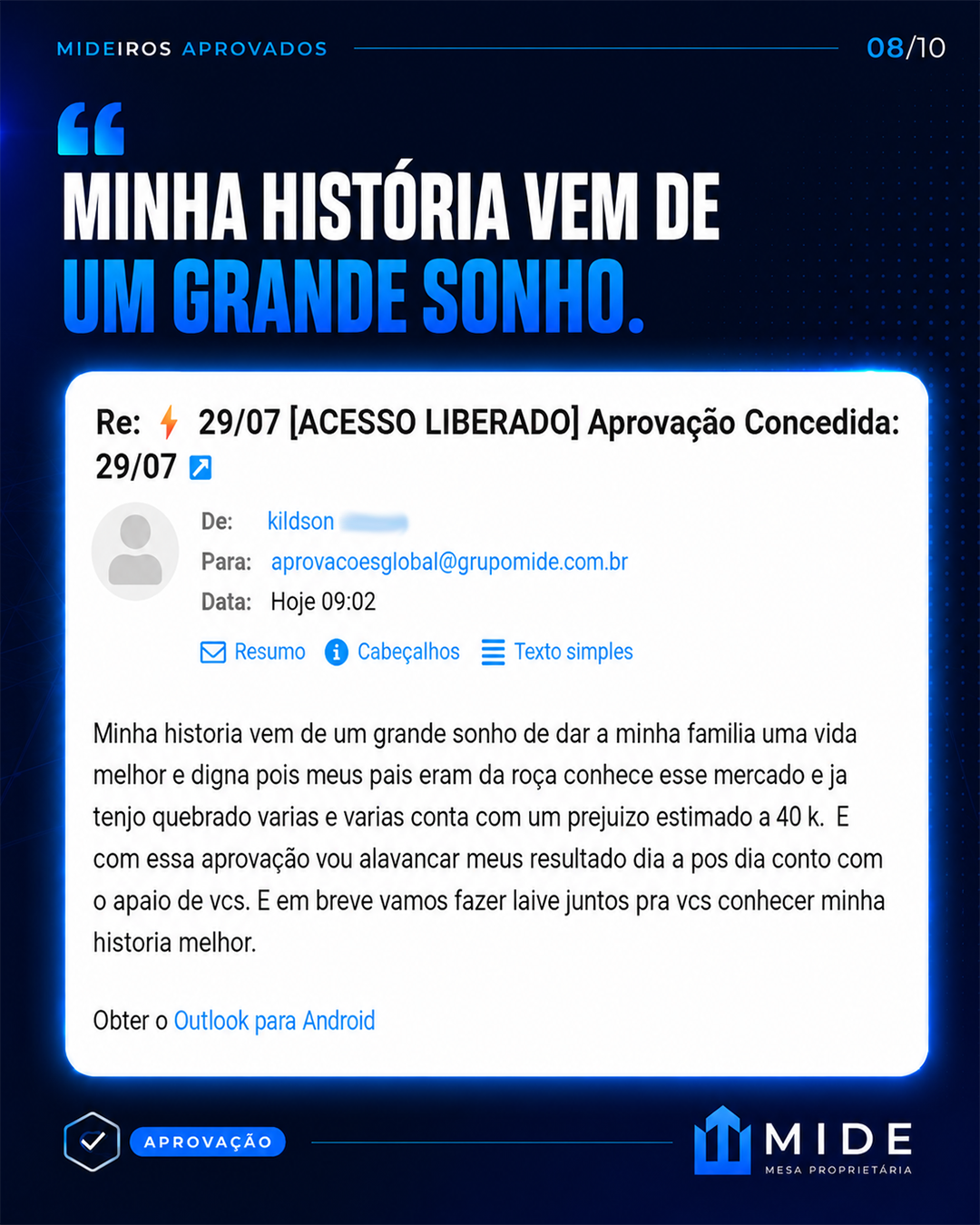 Certificado de aprovação MIDE 7